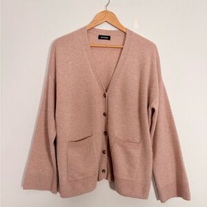 NAADAM signature cashmere boxy cardigan in blush pink women’s Sz M